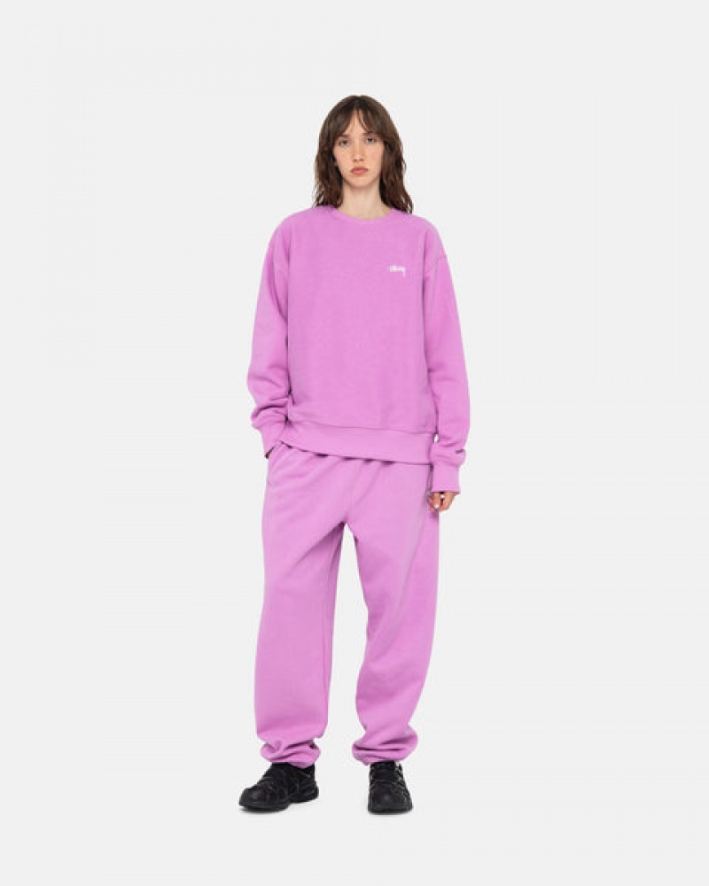 Women Stussy Stock Logo Sweatpants Purple Australia | UWI-2283