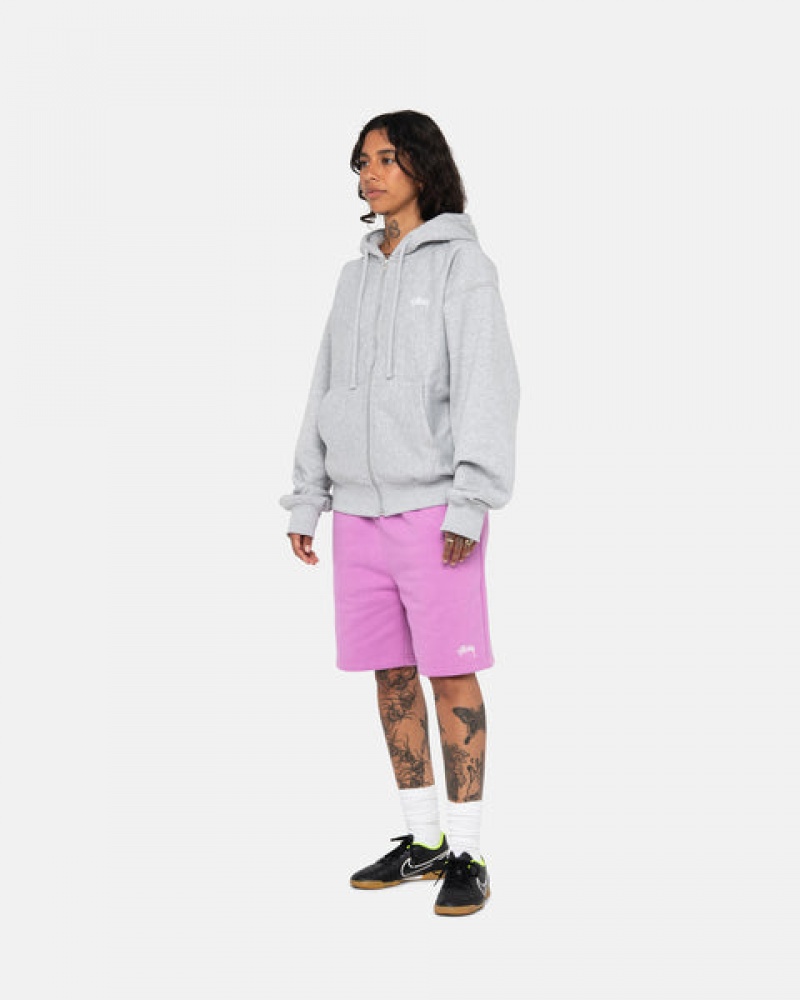 Women Stussy Stock Logo Sweatshort Shorts Purple Australia | IZS-5857