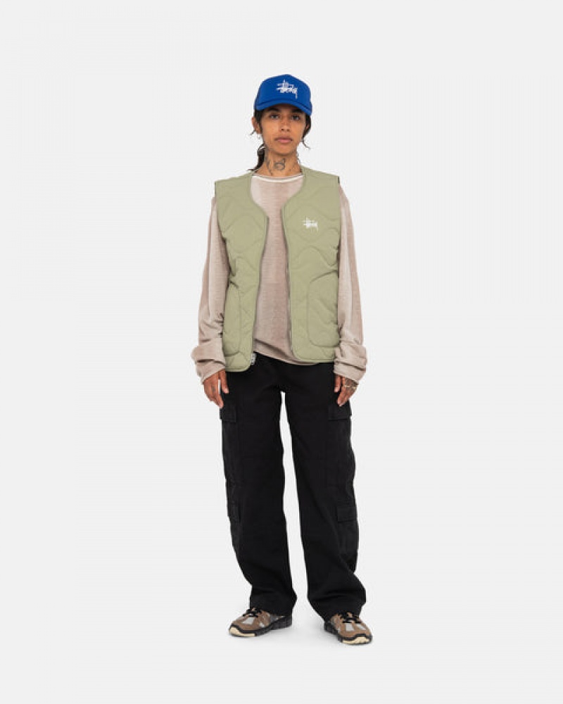 Women Stussy Surplus Cargo Ripstop Pants Black Australia | SRP-4559