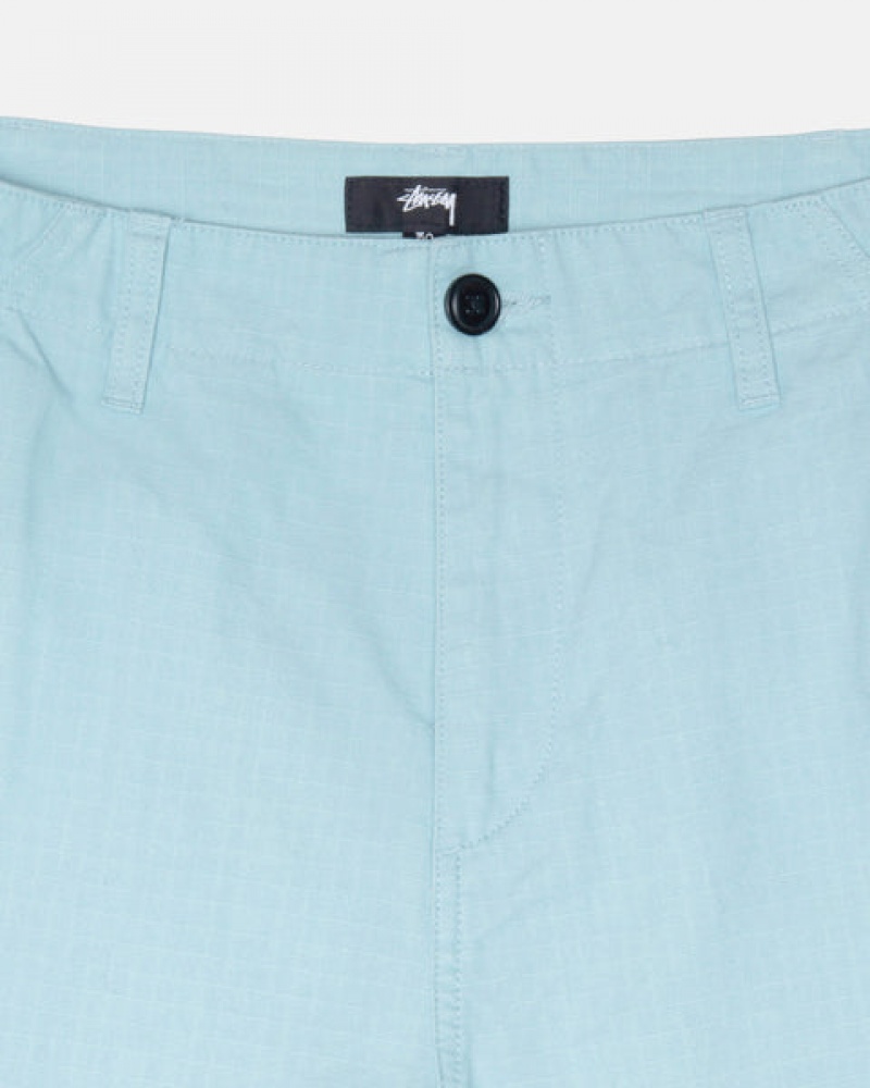 Women Stussy Surplus Cargo Ripstop Pants Light Blue Australia | KBD-1126