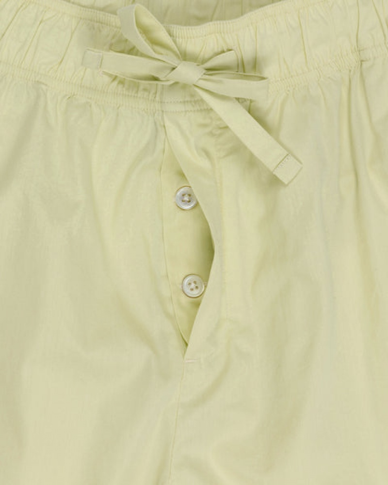 Women Stussy Tekla Poplin Pyjama Shorts Light Green Australia | UZI-7889