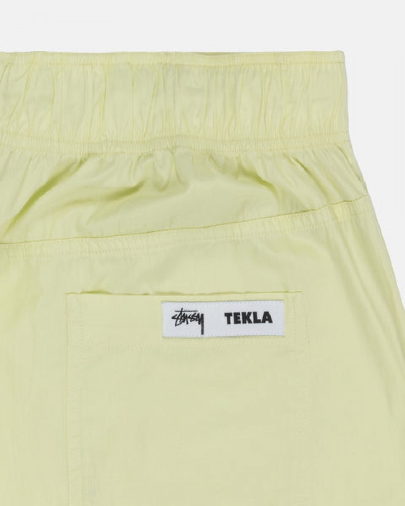 Women Stussy Tekla Poplin Pyjama Shorts Light Green Australia | UZI-7889